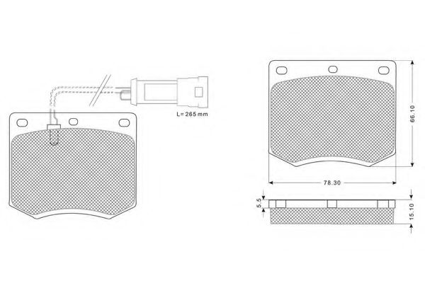 Комплект тормозных колодок, дисковый тормоз PROCODIS FRANCE PF1200