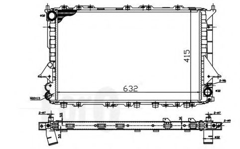 Радиатор, охлаждение двигателя LORO 003-017-0007