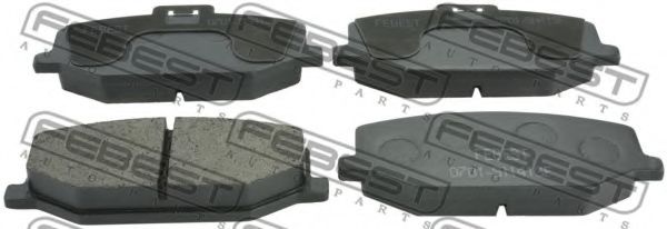 Комплект тормозных колодок, дисковый тормоз FEBEST 0701-SN413F
