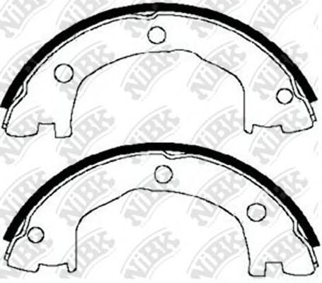 Комплект тормозных колодок, стояночная тормозная система NiBK FN0577