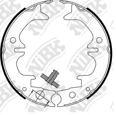 Комплект тормозных колодок, стояночная тормозная система NiBK FN0633