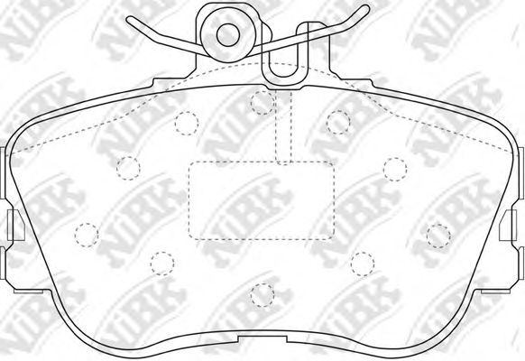 Комплект тормозных колодок, дисковый тормоз NiBK PN0025