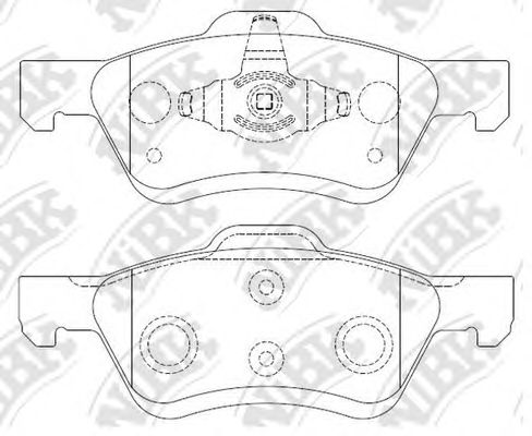 Комплект тормозных колодок, дисковый тормоз NiBK PN0071