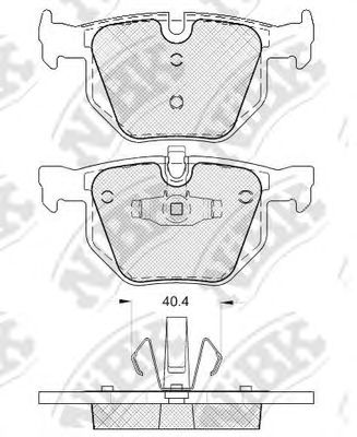 Комплект тормозных колодок, дисковый тормоз NiBK PN0092