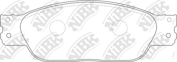 Комплект тормозных колодок, дисковый тормоз NiBK PN0142