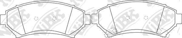Комплект тормозных колодок, дисковый тормоз NiBK PN0174