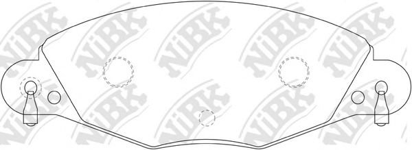 Комплект тормозных колодок, дисковый тормоз NiBK PN0184