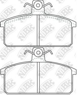 Комплект тормозных колодок, дисковый тормоз NiBK PN0245