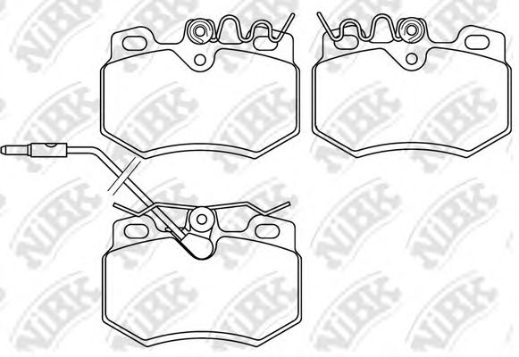 Комплект тормозных колодок, дисковый тормоз NiBK PN0248W