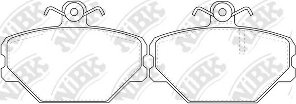 Комплект тормозных колодок, дисковый тормоз NiBK PN0251