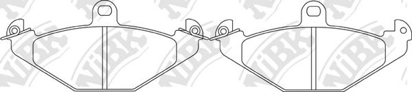 Комплект тормозных колодок, дисковый тормоз NiBK PN0282