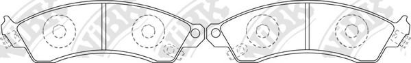 Комплект тормозных колодок, дисковый тормоз NiBK PN0305