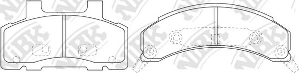 Комплект тормозных колодок, дисковый тормоз NiBK PN0312