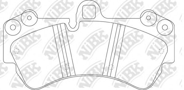 Комплект тормозных колодок, дисковый тормоз NiBK PN0345W