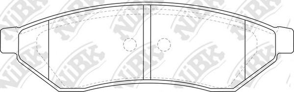 Комплект тормозных колодок, дисковый тормоз NiBK PN0375
