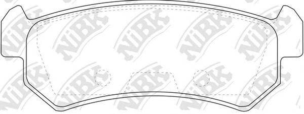 Комплект тормозных колодок, дисковый тормоз NiBK PN0376