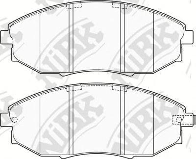 Комплект тормозных колодок, дисковый тормоз NiBK PN0380