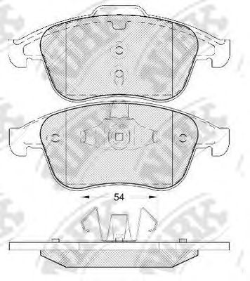 Комплект тормозных колодок, дисковый тормоз NiBK PN0393