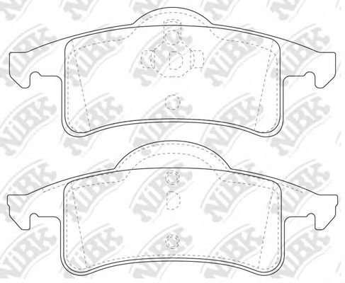 Комплект тормозных колодок, дисковый тормоз NiBK PN0425