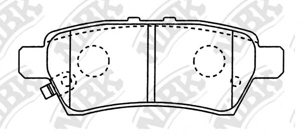 Комплект тормозных колодок, дисковый тормоз NiBK PN0430