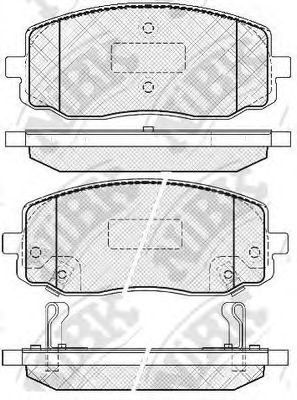 Комплект тормозных колодок, дисковый тормоз NiBK PN0438