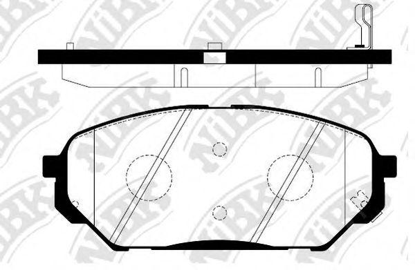 Комплект тормозных колодок, дисковый тормоз NiBK PN0456