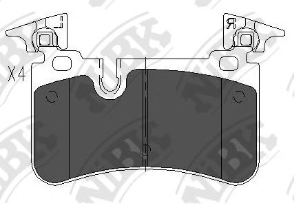 Комплект тормозных колодок, дисковый тормоз NiBK PN0557