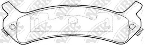 Комплект тормозных колодок, дисковый тормоз NiBK PN0959