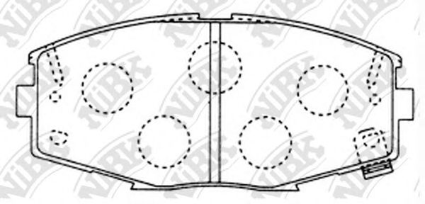 Комплект тормозных колодок, дисковый тормоз NiBK PN1141