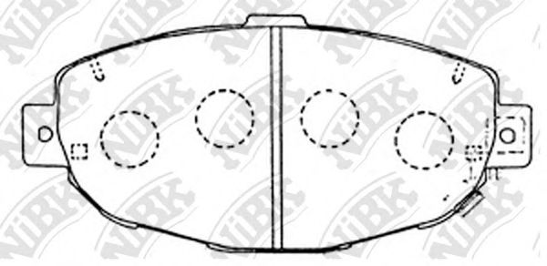 Комплект тормозных колодок, дисковый тормоз NiBK PN1231
