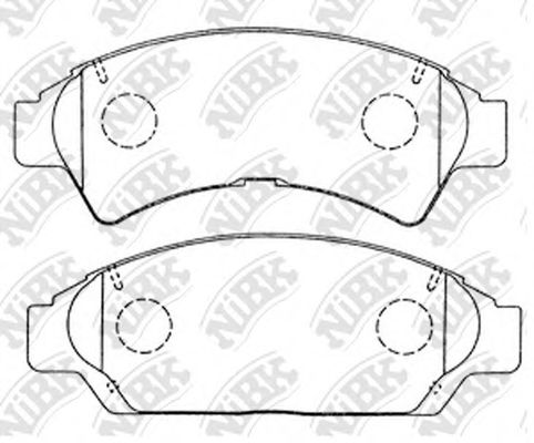 Комплект тормозных колодок, дисковый тормоз NiBK PN1259