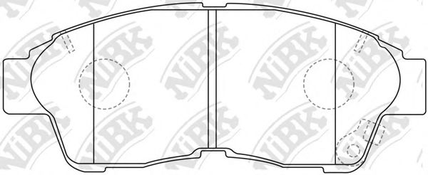 Комплект тормозных колодок, дисковый тормоз NiBK PN1322