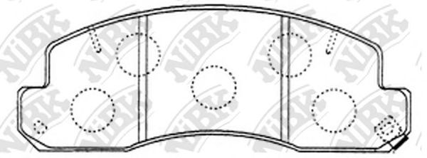 Комплект тормозных колодок, дисковый тормоз NiBK PN1388