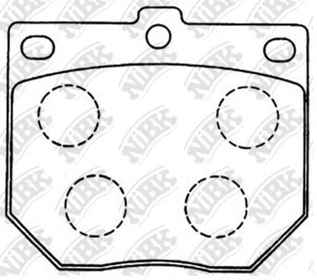 Комплект тормозных колодок, дисковый тормоз NiBK PN2034