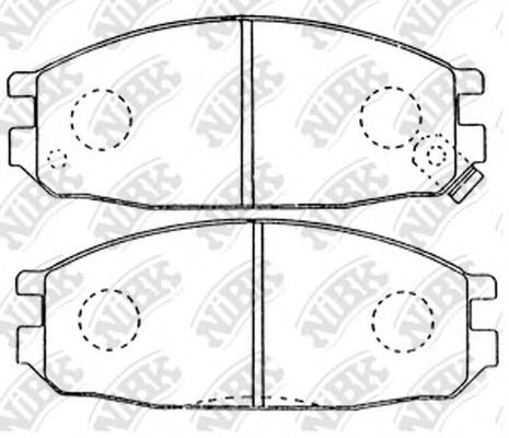 Комплект тормозных колодок, дисковый тормоз NiBK PN2149