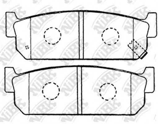 Комплект тормозных колодок, дисковый тормоз NiBK PN2262