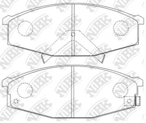 Комплект тормозных колодок, дисковый тормоз NiBK PN2383