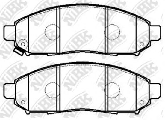 Комплект тормозных колодок, дисковый тормоз NiBK PN2517
