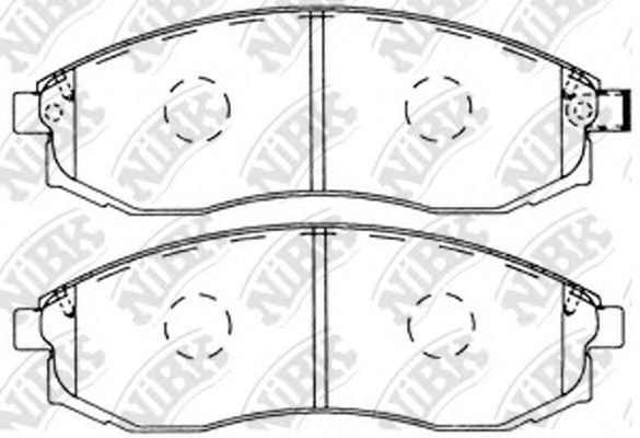 Комплект тормозных колодок, дисковый тормоз NiBK PN2824