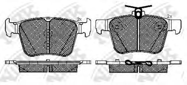 Комплект тормозных колодок, дисковый тормоз NiBK PN33003
