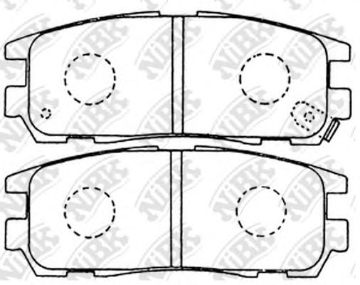 Комплект тормозных колодок, дисковый тормоз NiBK PN4299