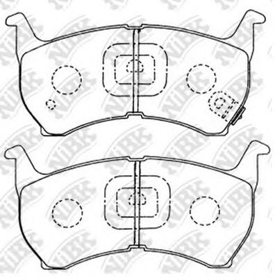 Комплект тормозных колодок, дисковый тормоз NiBK PN5155
