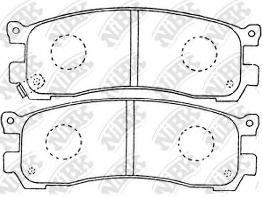 Комплект тормозных колодок, дисковый тормоз NiBK PN5290