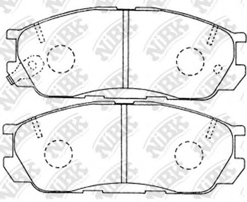 Комплект тормозных колодок, дисковый тормоз NiBK PN5294