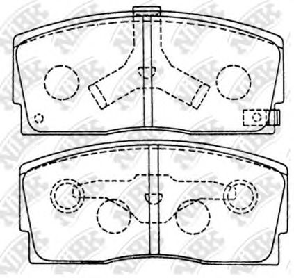 Комплект тормозных колодок, дисковый тормоз NiBK PN6214