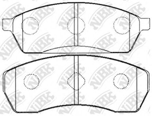 Комплект тормозных колодок, дисковый тормоз NiBK PN7315