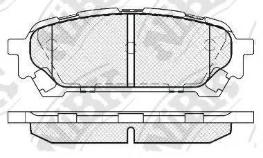 Комплект тормозных колодок, дисковый тормоз NiBK PN7801