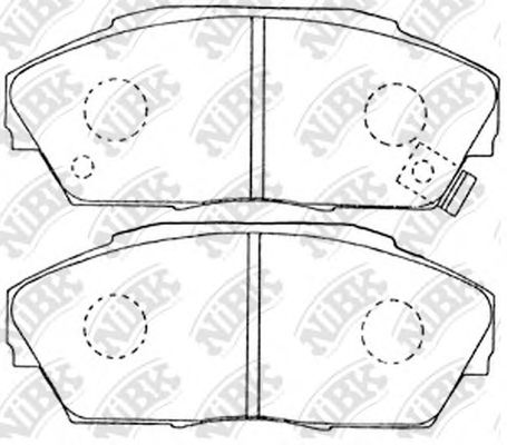 Комплект тормозных колодок, дисковый тормоз NiBK PN8162
