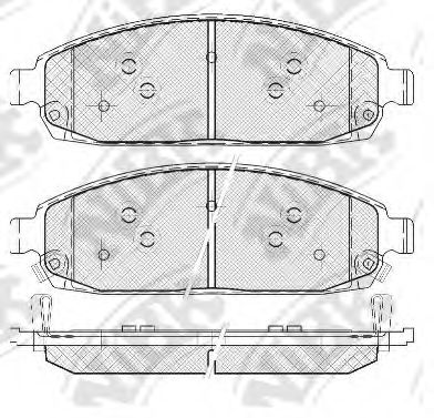 Комплект тормозных колодок, дисковый тормоз NiBK PN8491