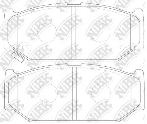 Комплект тормозных колодок, дисковый тормоз NiBK PN9529